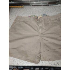Levis Womens Shorts 16 Tan chino tab twill classic